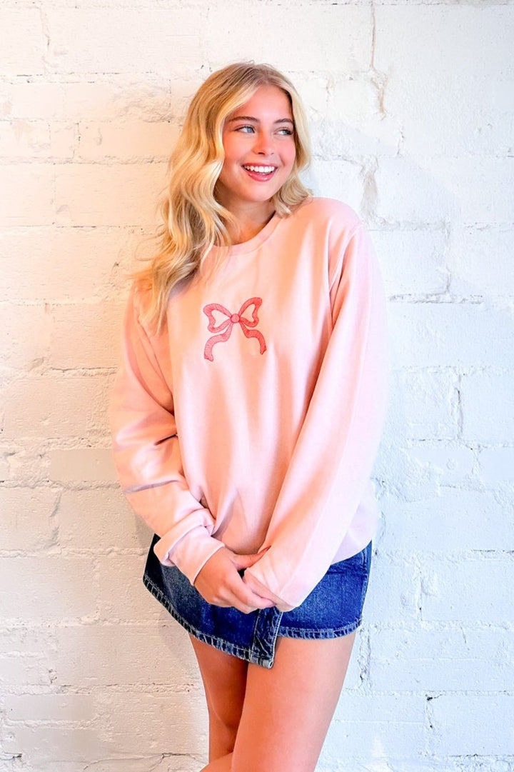Bowtiful Embroidered Sweatshirt