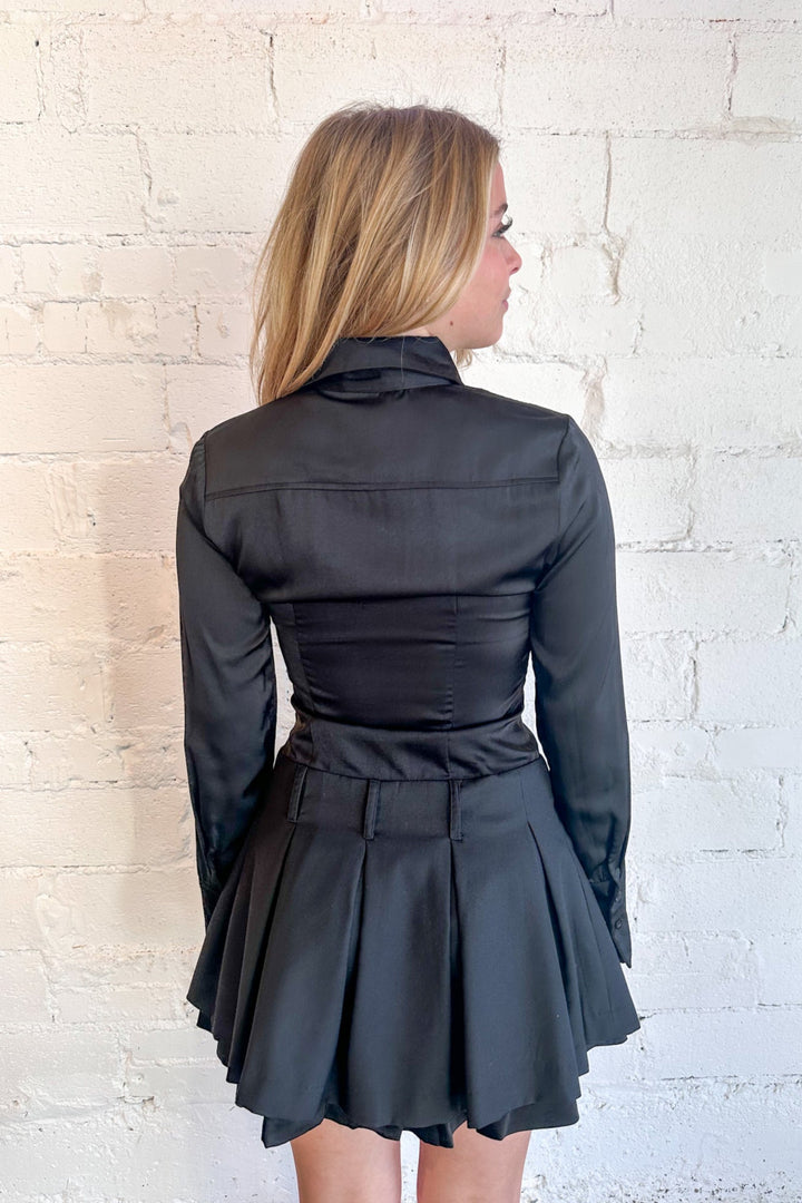 BridgetPleated Dress, Pleated Dress, Black Dress, Dresses, Adeline Boutique, Boutique Clothing