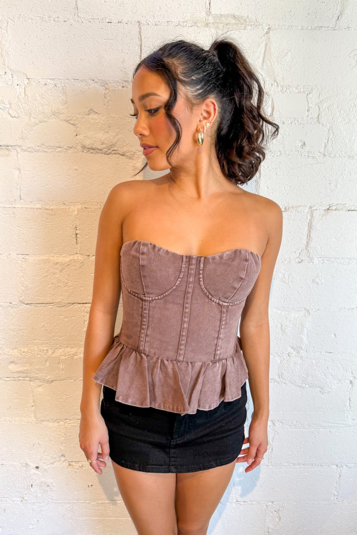 Cider Breeze Top, Tops, Strapless Top, Adeline Boutique, Dallas Boutique, Game Day Outfits