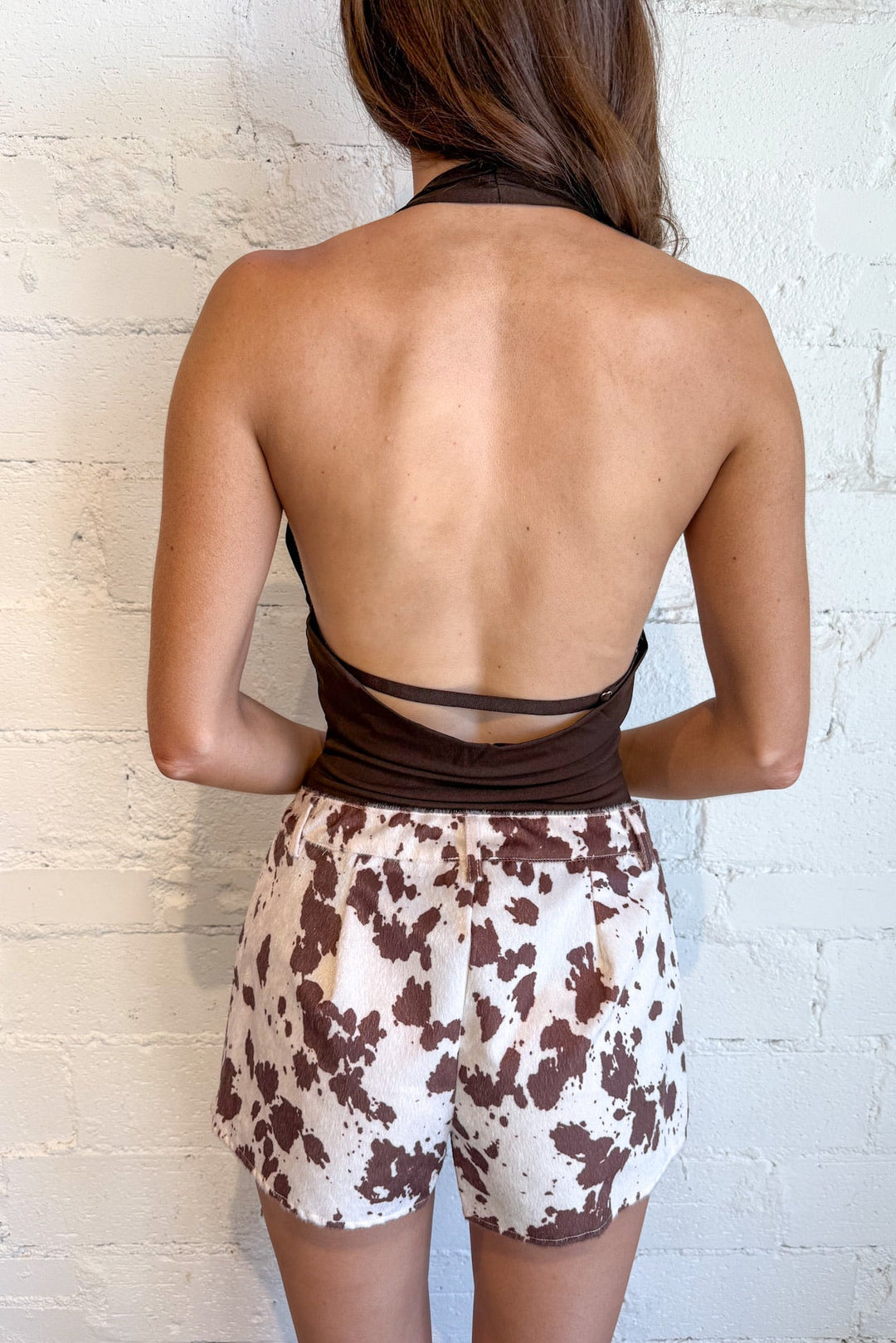 Bull Rider Cow Print Shorts, Cow Print Shorts, Fall Shorts, Animal Print Shorts, Adeline Boutique, Dallas Boutique