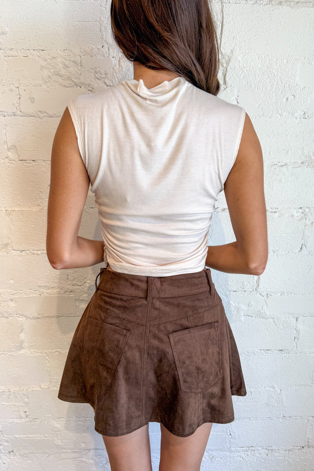 Carine Shirred Side Rib Rank, Basic Top, Tops, Adeline Boutique, Dallas Boutique, Women's Fashion