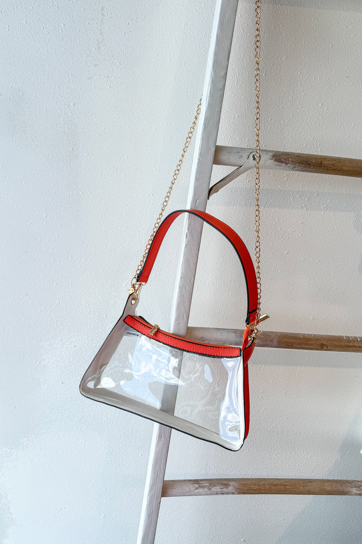 Clear Satchel Stadium Bag, Clear Purse, Accessories, Adeline Boutique, Gameday, Dallas Boutique