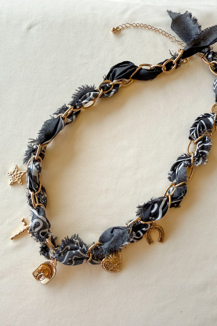 Cool It Cowboy Scarf Necklace, Necklace, Jewelry, Adeline Boutique, Dallas Boutique, Accessories