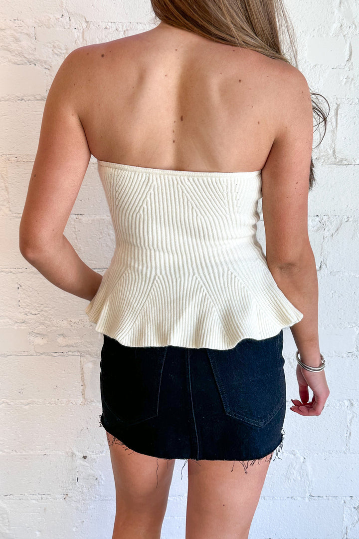 Sassy Peplum Sweater Tube Top, Sweater Tube Top, Tube Top, Sweater, Fall Outfits, Knit Tops, Dallas Boutique, Adeline Boutique