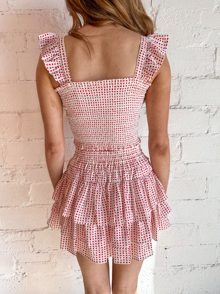 Dotty Smocked Skort, Skirts, Adeline, Adeline, dallas boutique, dallas texas, texas boutique, women's boutique dallas, adeline boutique, dallas boutique, trendy boutique, affordable boutique