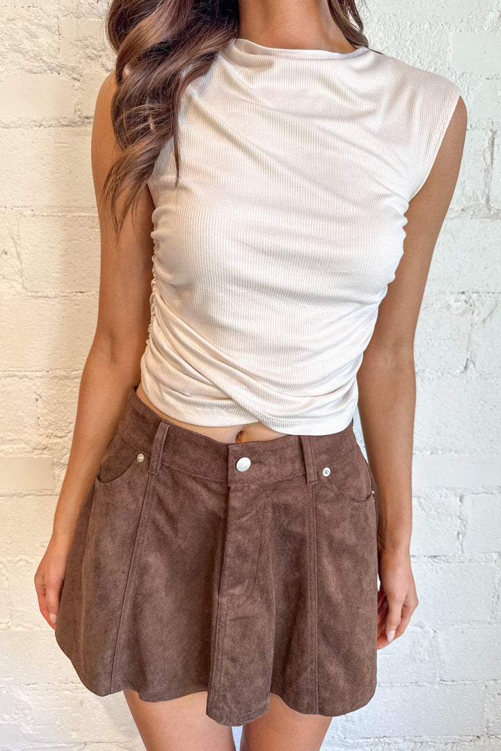 Lasso Twirl Suede Skirt, Suede Skirt, Fall and Winter Skirts, Skirts, Mini Skirts, Fall Styles, Adeline Boutique, Dallas Boutique, Women's Fashion