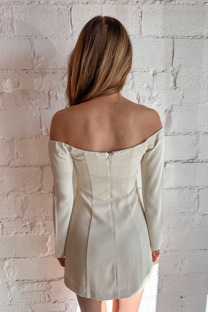 Moira Dress, White Dress, Off the Shoulder Dress, Dresses and Rompers, Adeline Boutique