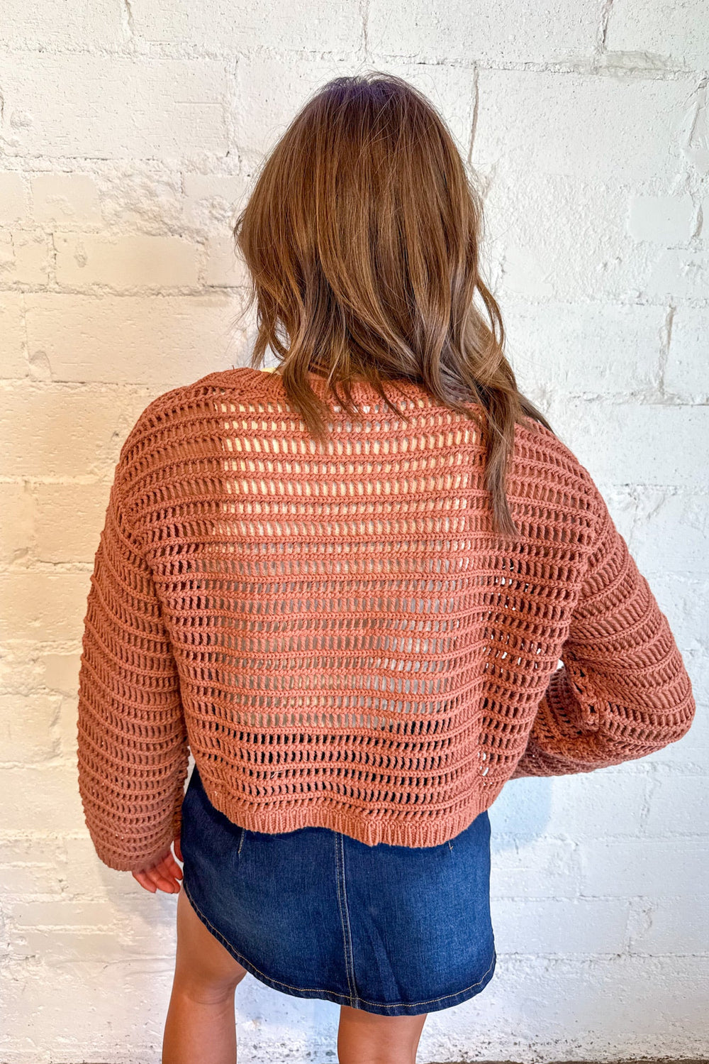 Open Weave Sweater, Sweaters, Knit Sweater, Cropped Sweater, Tops, Fall and Winter Clothing, Women's Fashion