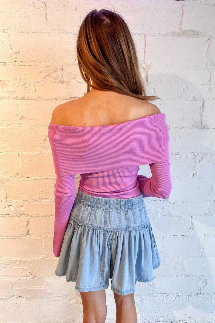 Peony Palmer Sweater, Sweater, Off the Shoulder Top, Tops, Adeline Boutique, Boutique Clothing, Dallas Boutique