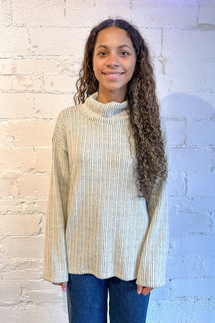 Project Social Juniper Brushed Funnel Neck Top, Sweater, Knit Top, Turtleneck, Adeline Boutique
