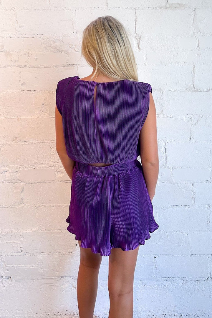 Purple victory vibes shorts -1