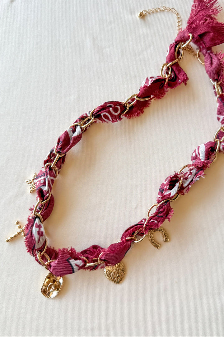 Cool It Cowboy Scarf Necklace, Necklace, Jewelry, Adeline Boutique, Dallas Boutique, Accessories