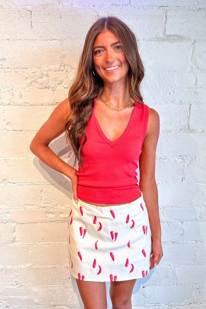 Red Pepper Mini Skort, Mini Skirt, Adeline Boutique, Dallas Boutique, Boutiques, Summer Styles