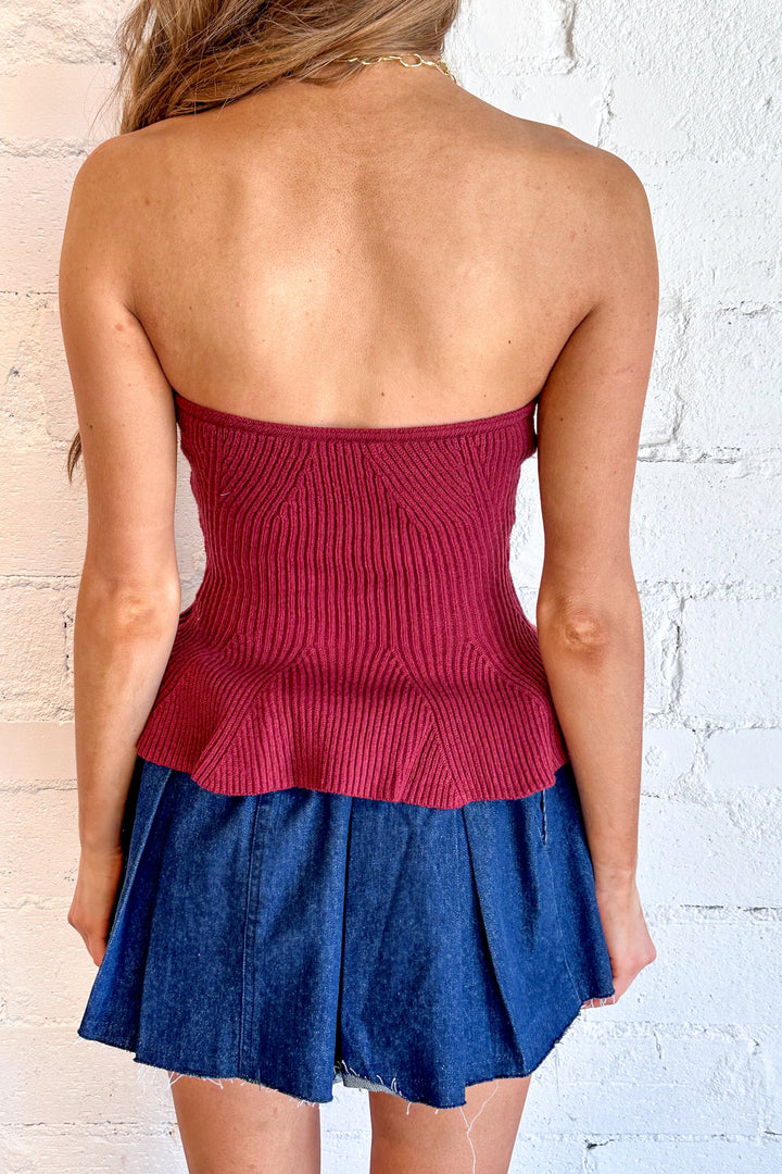 Sassy Peplum Sweater Tube Top, Sweater Tube Top, Sweater, Tube Top, Tops, Fall Outfits, Dallas Boutique, Adeline Boutique