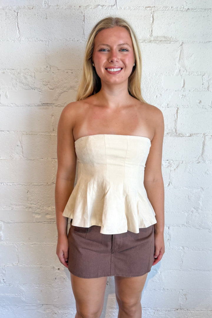 Cozy Suede Tube Top, Tops, Tube Tops, Fall Tops, Suede Top, Game Day Outfits, Adeline Boutique, Dallas Boutique, Boutique Clothing