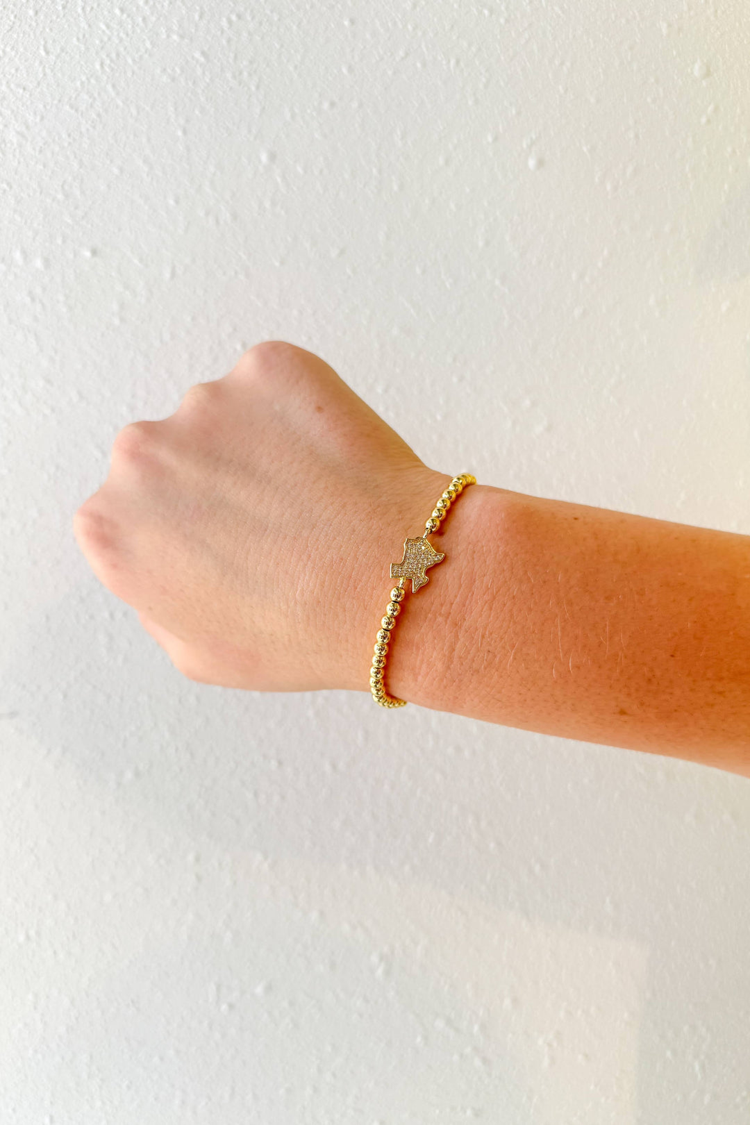 Texas Stainless Steel Bracelet, Bracelet, Game Day Outfit, Adeline Boutique, Dallas Boutique