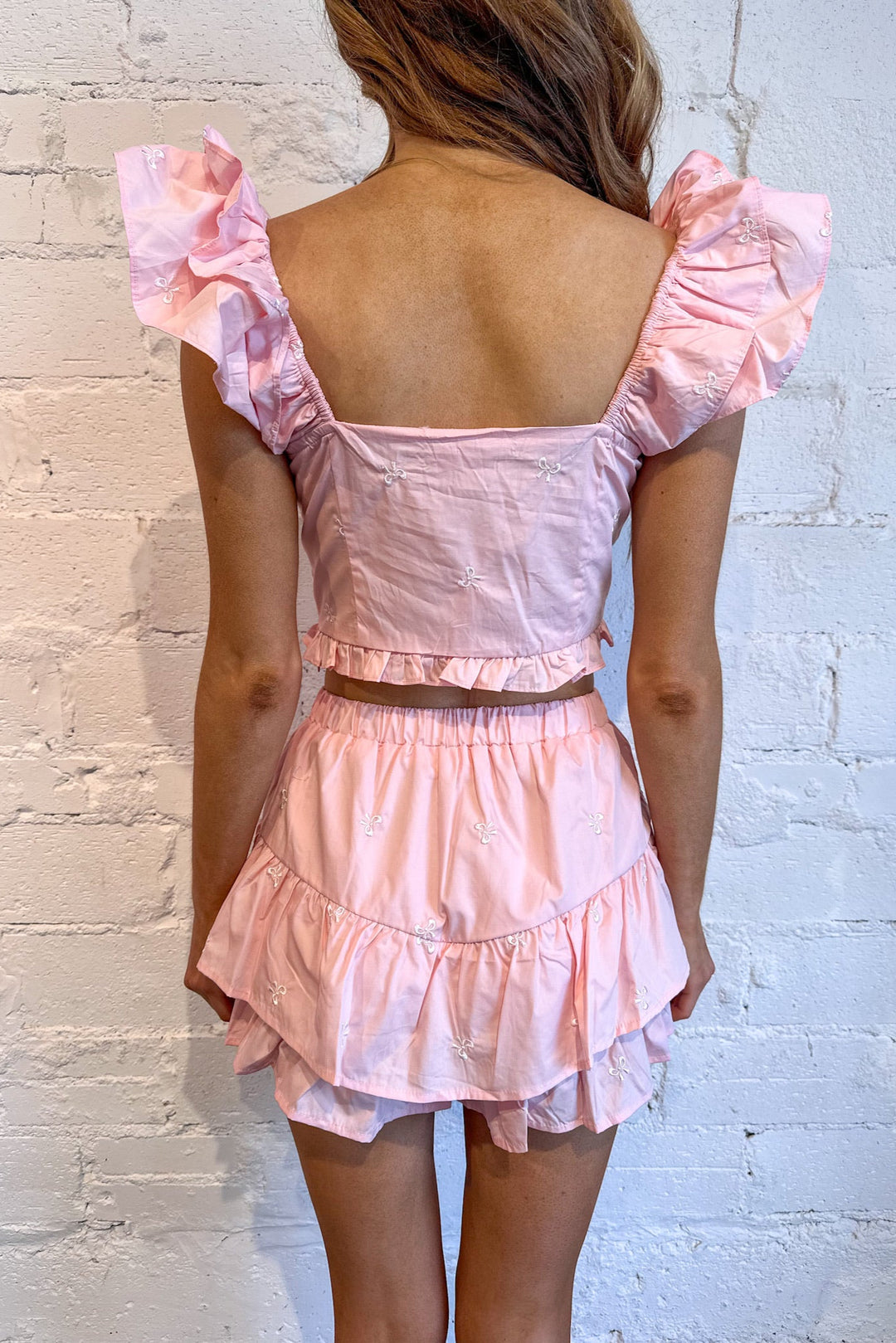 Tied with Grace Bow Skort, Two Piece Set, Spring Set, Adeline Boutique, Dallas Boutique, Boutique Clothing, Mini Skirt, Spring and Summer Styles