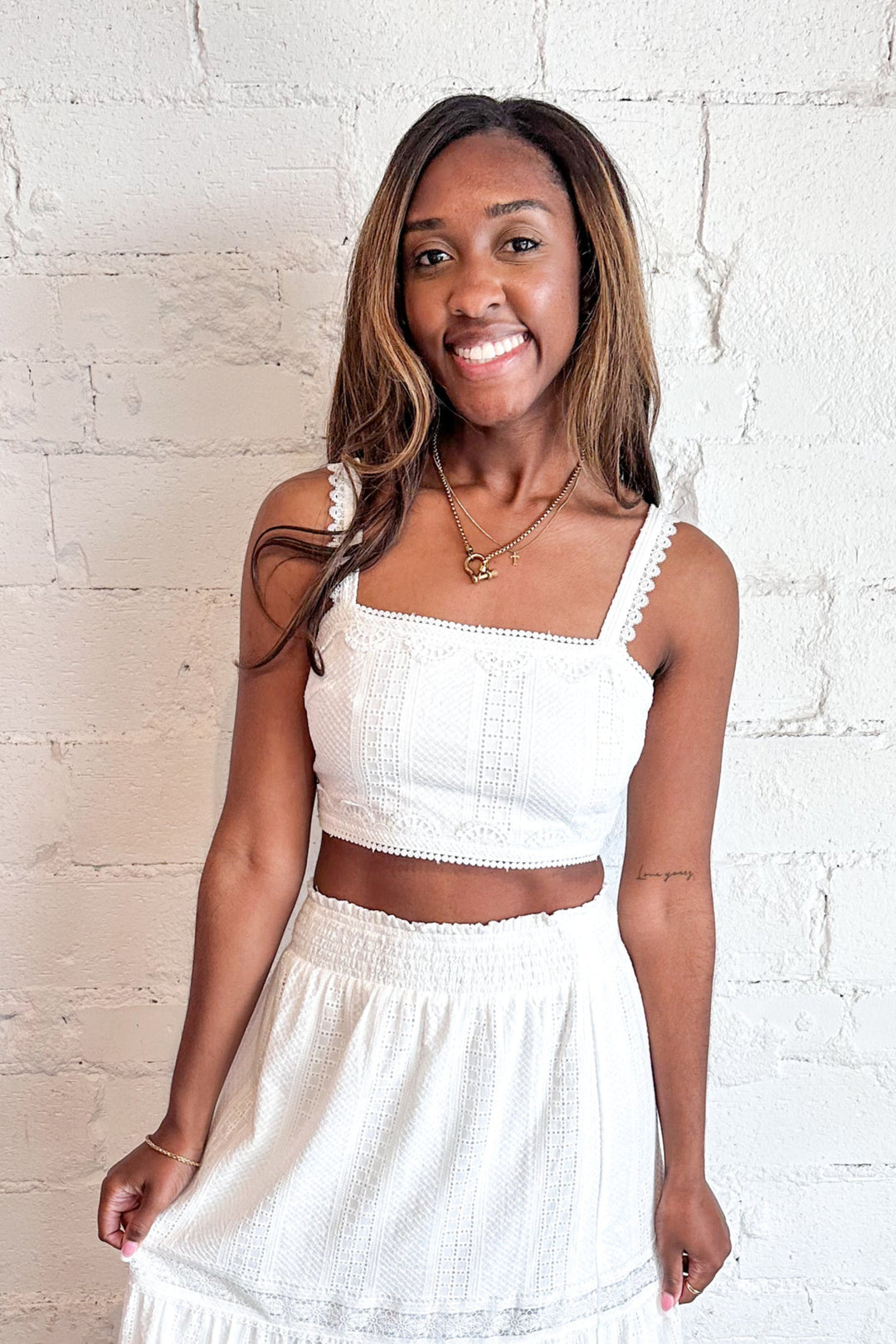 White Houses Crop Top, Crop Top, Tank Top, Spring Styles, Matching Set, Maxi Skirt, Adeline Boutique, Dallas Boutique