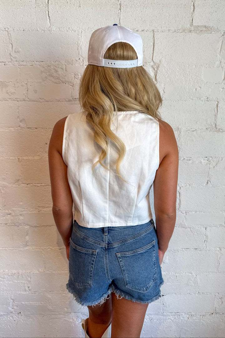 Tied & True Top, Tie Front Top, 4th of July, Summer Tops, Adeline Boutique, Dallas Boutique, Boutiques