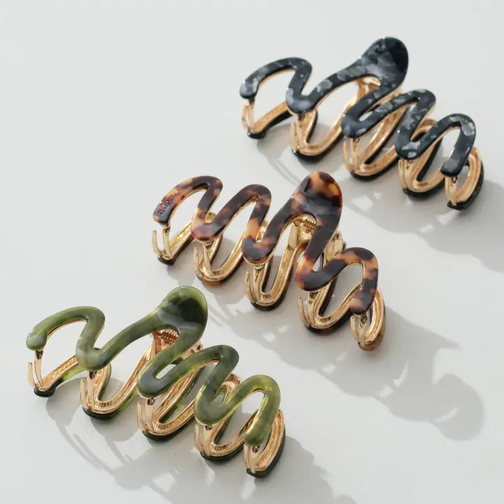 Willow Squiggle Claw Clip