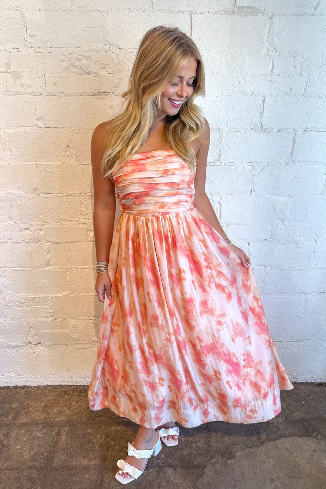 ASTR The Label Aneesha Dress, Maxi Dress, Strapless Maxi Dress, Wedding Guest Dress, Adeline Boutique, Dallas Boutique, Boutique Dresses, Vacation Styles, Summer Styles