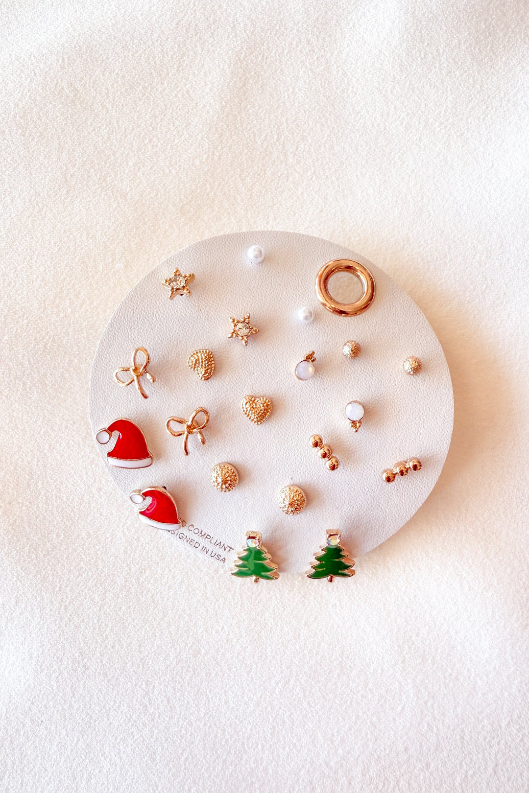 Earring Set, A Whole Lot of Christmas Bow Set, Adeline Boutique, Holiday Jewelry, Earrings