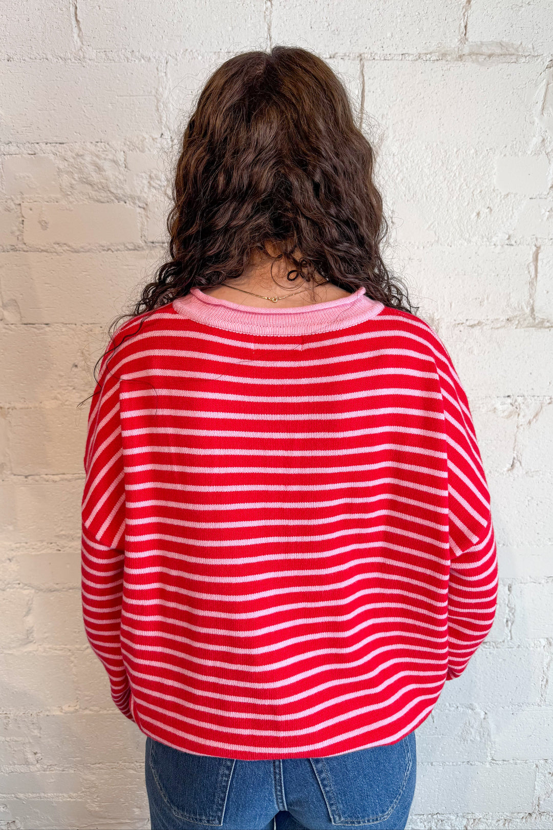 All My Love Striped Cardigan, Cardigan, Sweater, Valentine's Sweater, Adeline Boutique, Dallas Boutique 