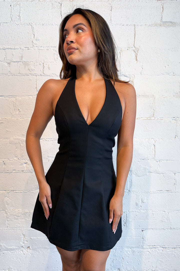 Anne Mini Dress Black, adeline boutique, dallas boutique, boutique
