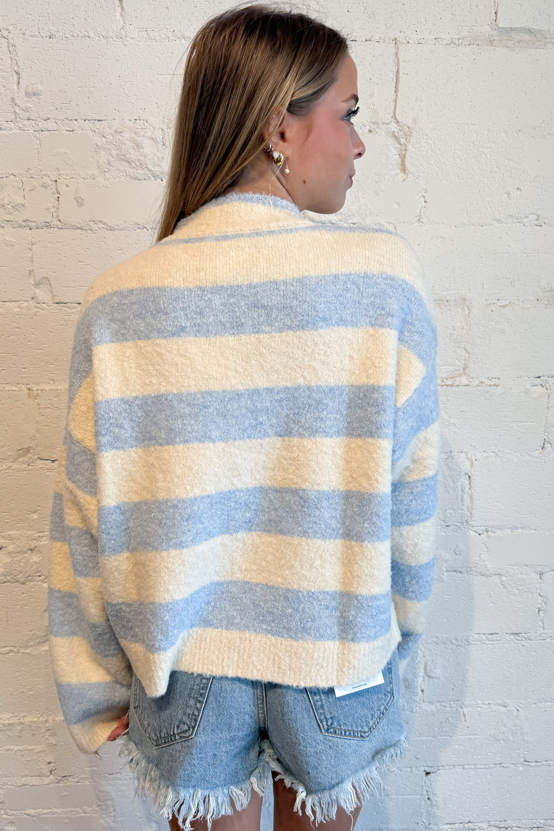 Aspen Mock Neck Cardigan Back, adeline boutique, dallas boutique, boutique