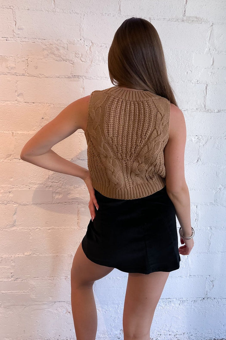 Stevie Cable Knit Sweater Top