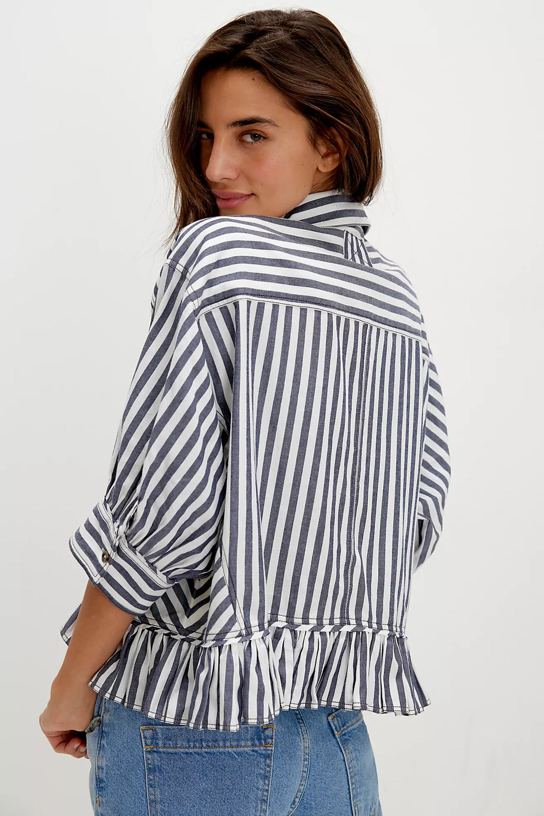 Bailey Stripe Shirt, striped Shirt, Shirts, Free People, Adeline Boutique, Dallas Boutique, Outfits