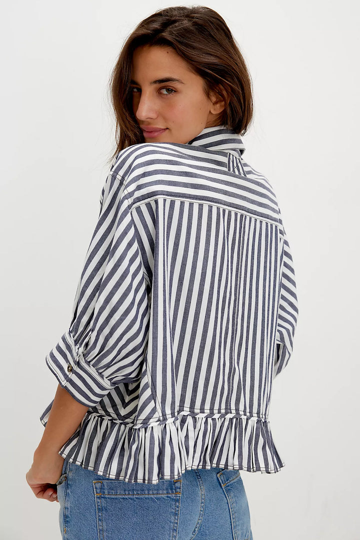 Bailey Stripe Shirt, striped Shirt, Shirts, Free People, Adeline Boutique, Dallas Boutique, Outfits