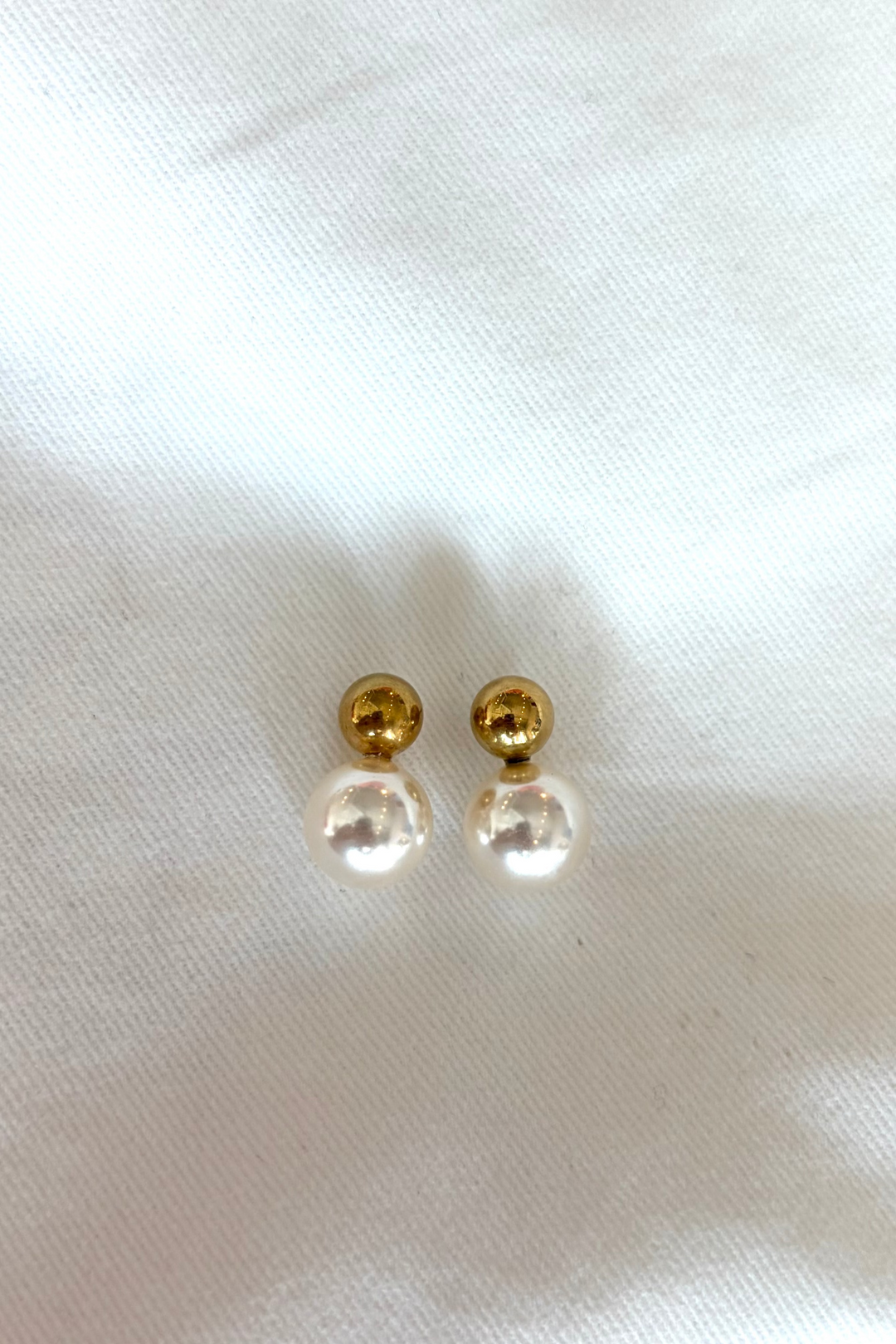 Ball and Pearl Stud Earrings, adeline boutique, dallas boutique, boutique