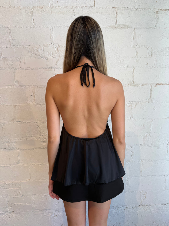 sequin halter, sequin halter top, crimson halter top, black sequin halter top 