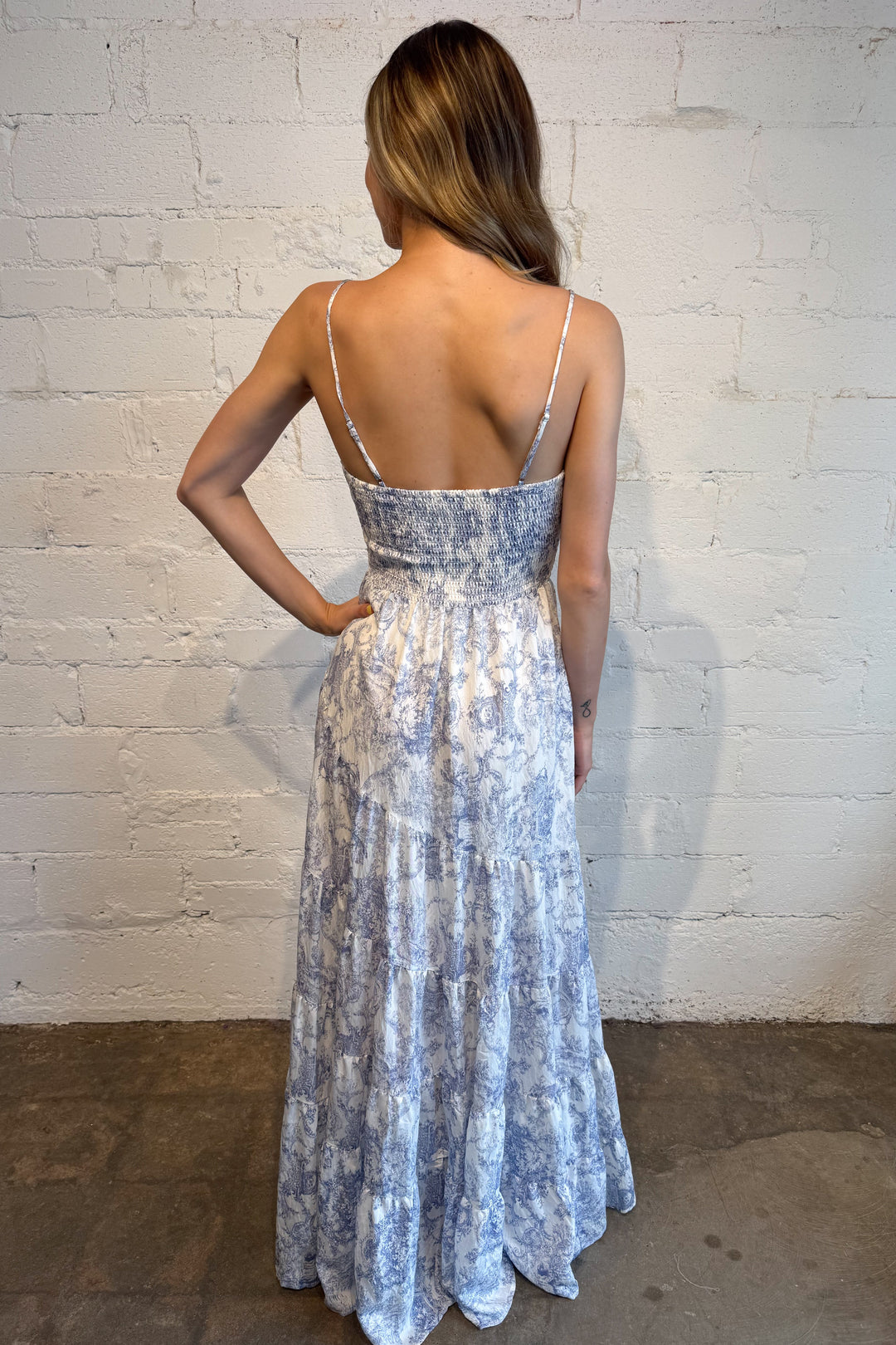 Blue Coastal Crush Maxi Dress, dress, dresses, dallas boutique, boutique, adeline boutique