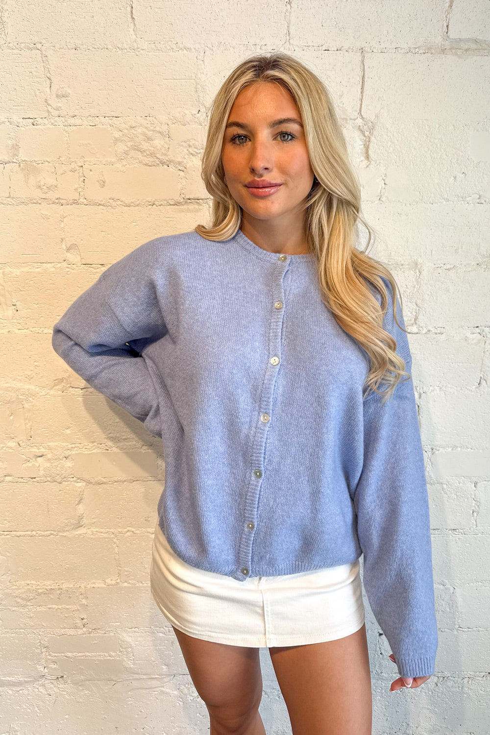 Cutesy Cardigan, Cardigan, Sweater, Knit Top, Fall Outfits, Winter Styles, Adeline Boutique, Dallas Boutique, Long Sleeve Top, Boutique Clothing 