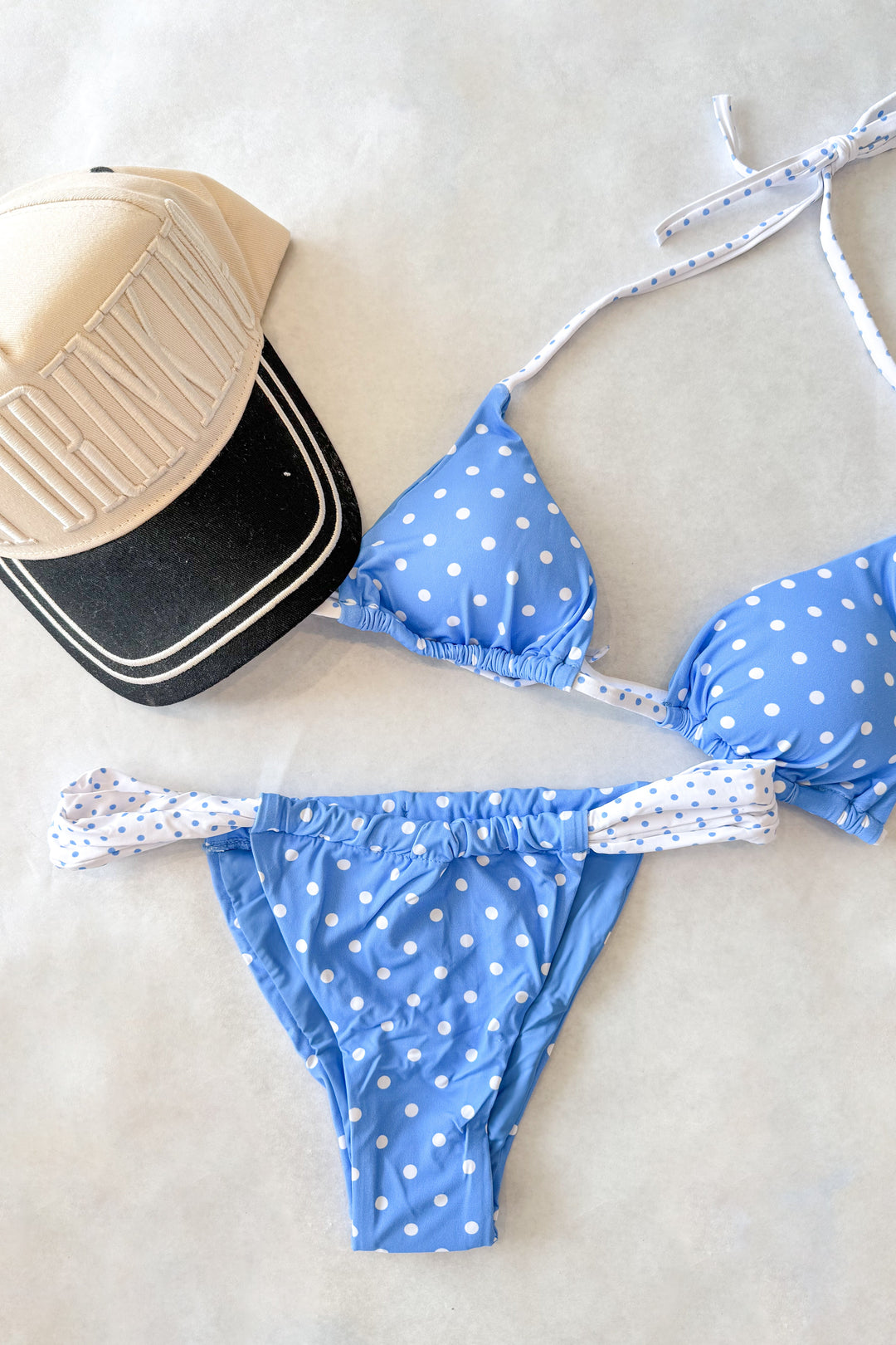 Blue Polka Dot Swimsuit Bottoms, Polka Dot Swimsuit, Spring Break Styles, Vacation Swimsuit, Adeline Boutique, Dallas Boutique, Swimsuits