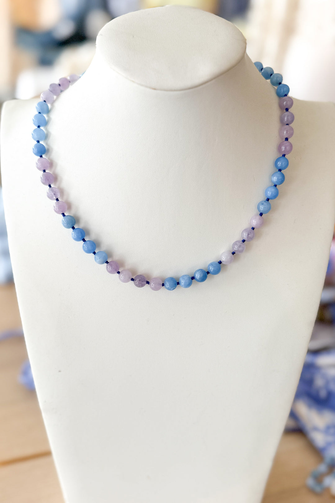Blue and purple stone necklace, necklace, necklaces, dallas boutique, boutique