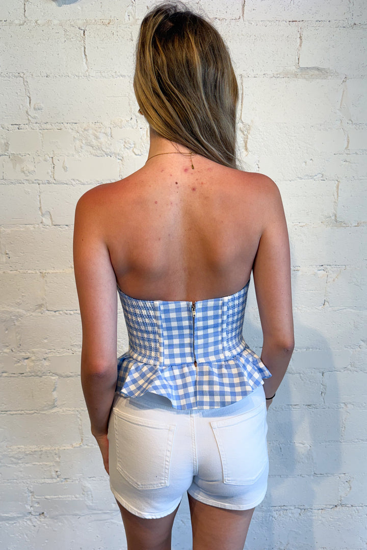 Bluebell Gingham Top Back, adeline boutique, dallas boutique, boutique