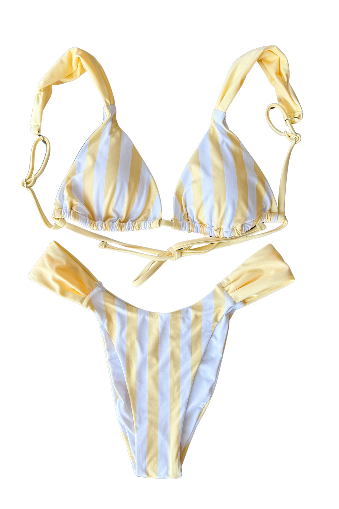 Cabana Yellow Stripe Bikini Top, top, tops, swim, swimsuit, dallas boutique, boutique, adeline boutique