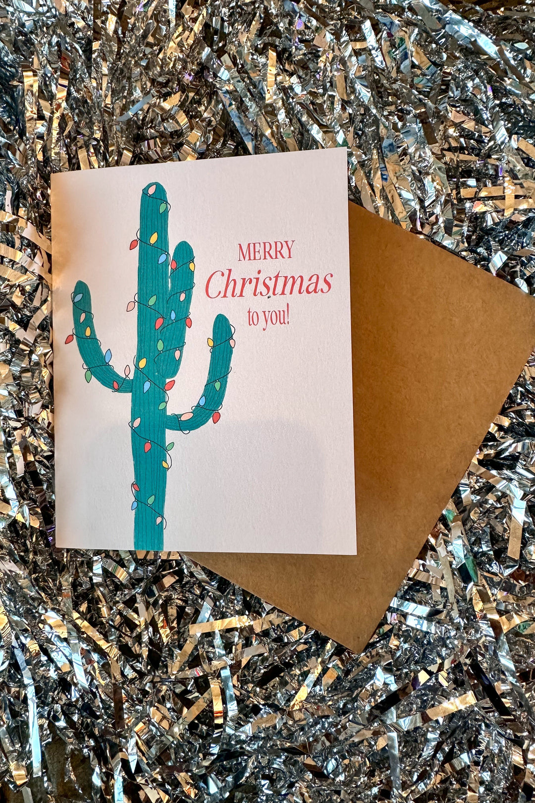 Cactus Christmas Greeting Card, Holiday Cards, Adeline Boutique