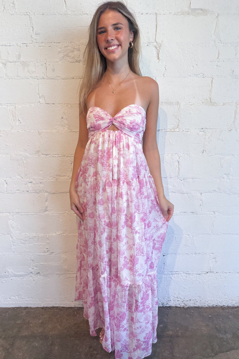  Can't Miss Maxi Dress Pink, adeline boutique, dallas boutique, boutique