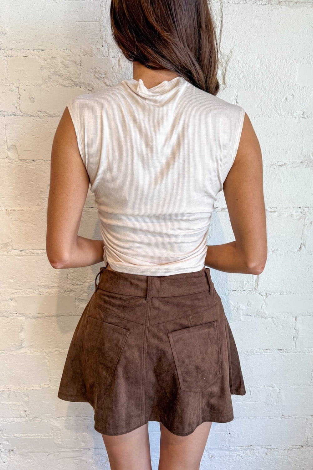 Carine Shirred Side Rib Rank, Basic Top, Tops, Adeline Boutique, Dallas Boutique, Women's Fashion