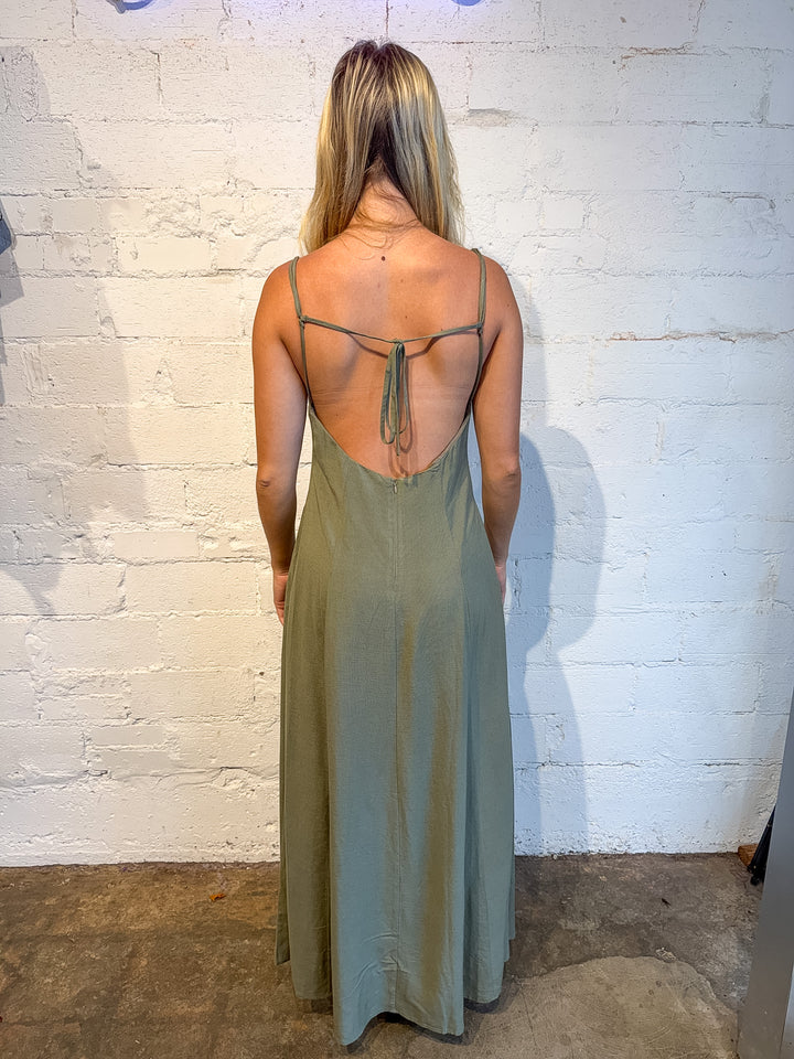 Green flowy dress, green maxi dress, carmine maxi dress green