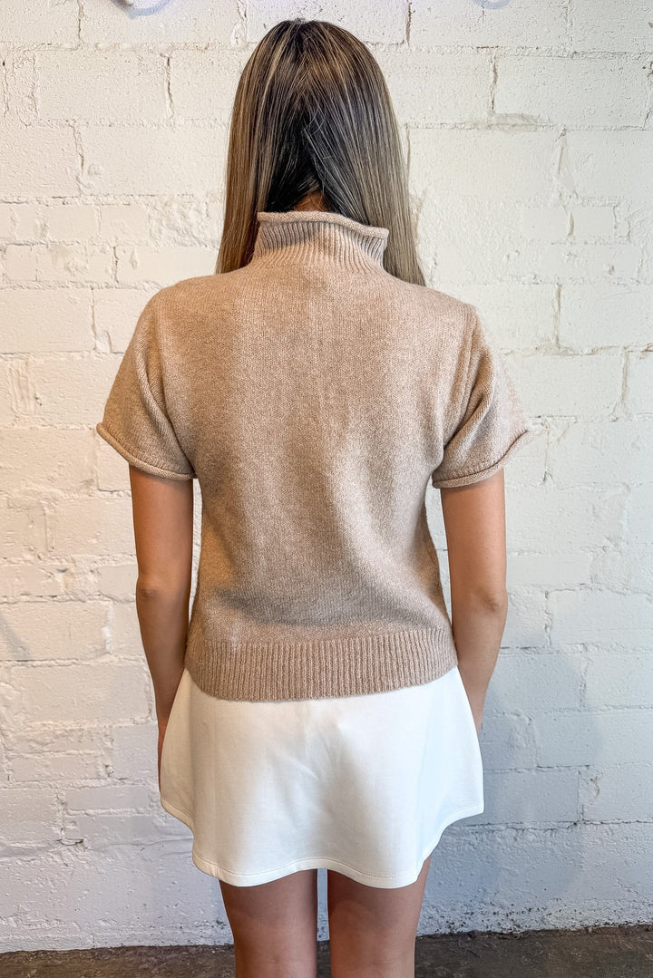 knit short sleeve sweater 
