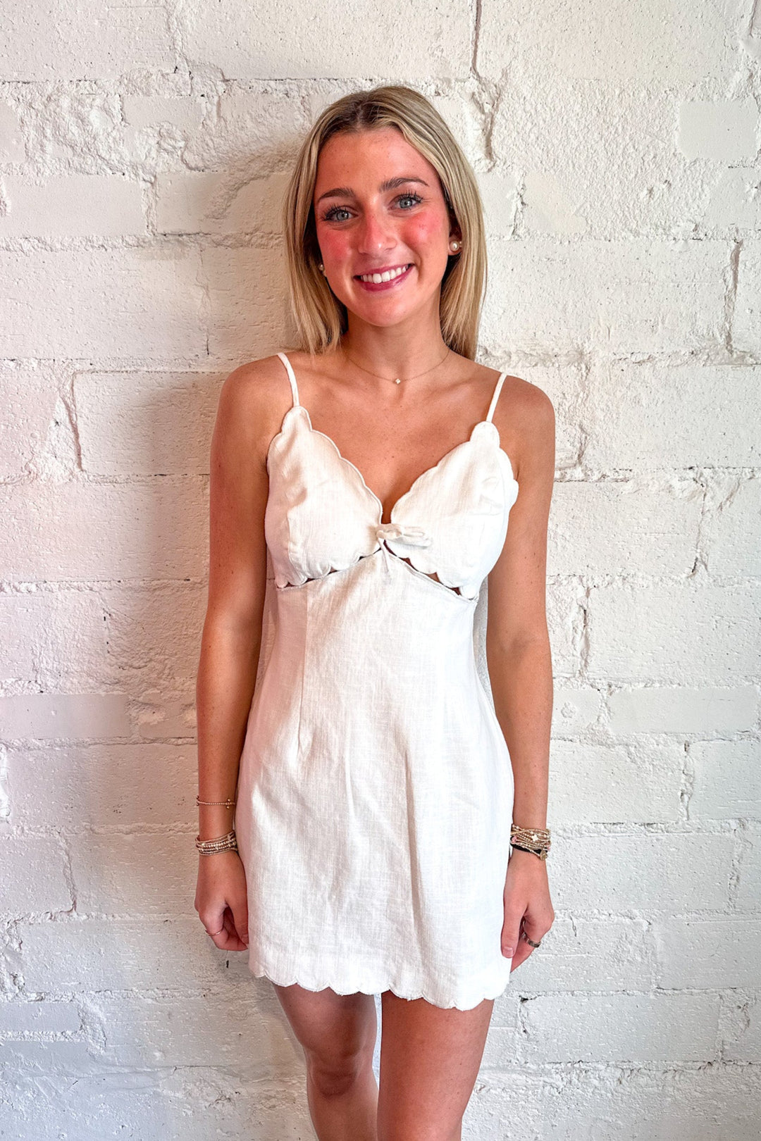 Charmed Edges Dress, White Dresses, Adeline Boutique, Dallas Boutique, Boutique Dresses, Bridal Dress