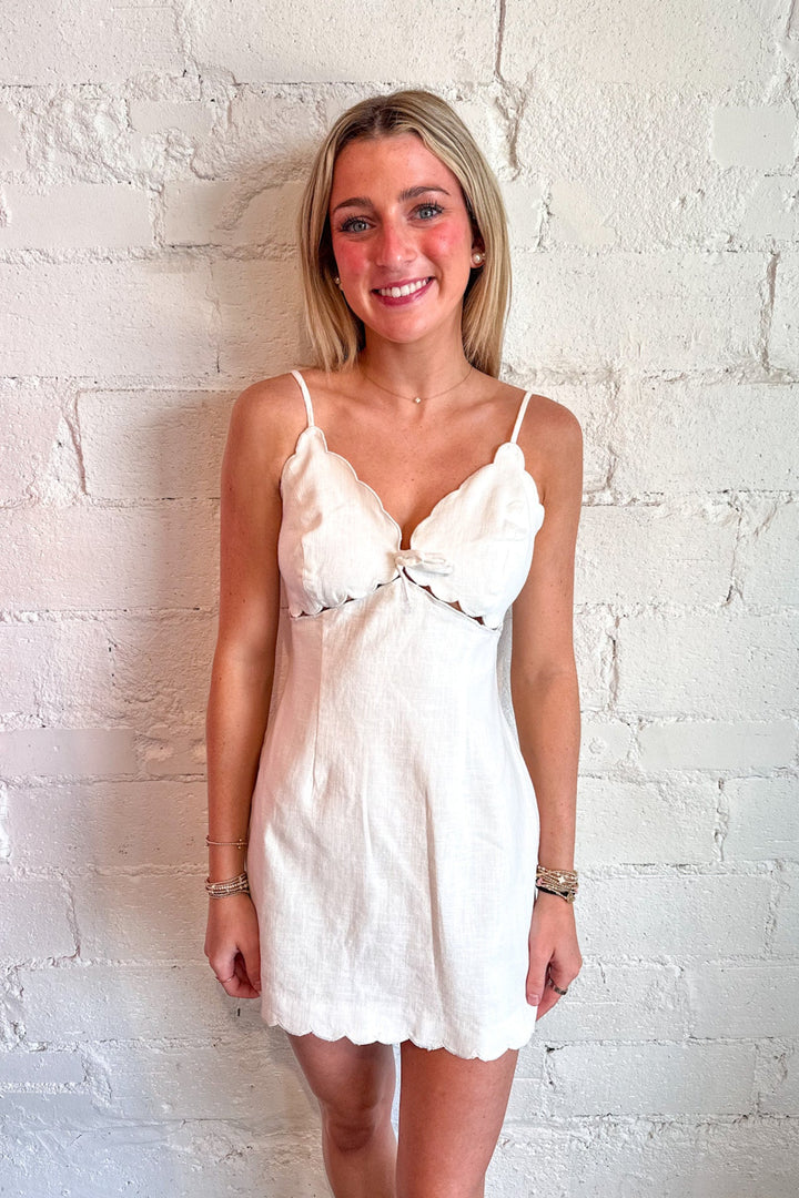 Charmed Edges Dress, White Dresses, Adeline Boutique, Dallas Boutique, Boutique Dresses, Bridal Dress