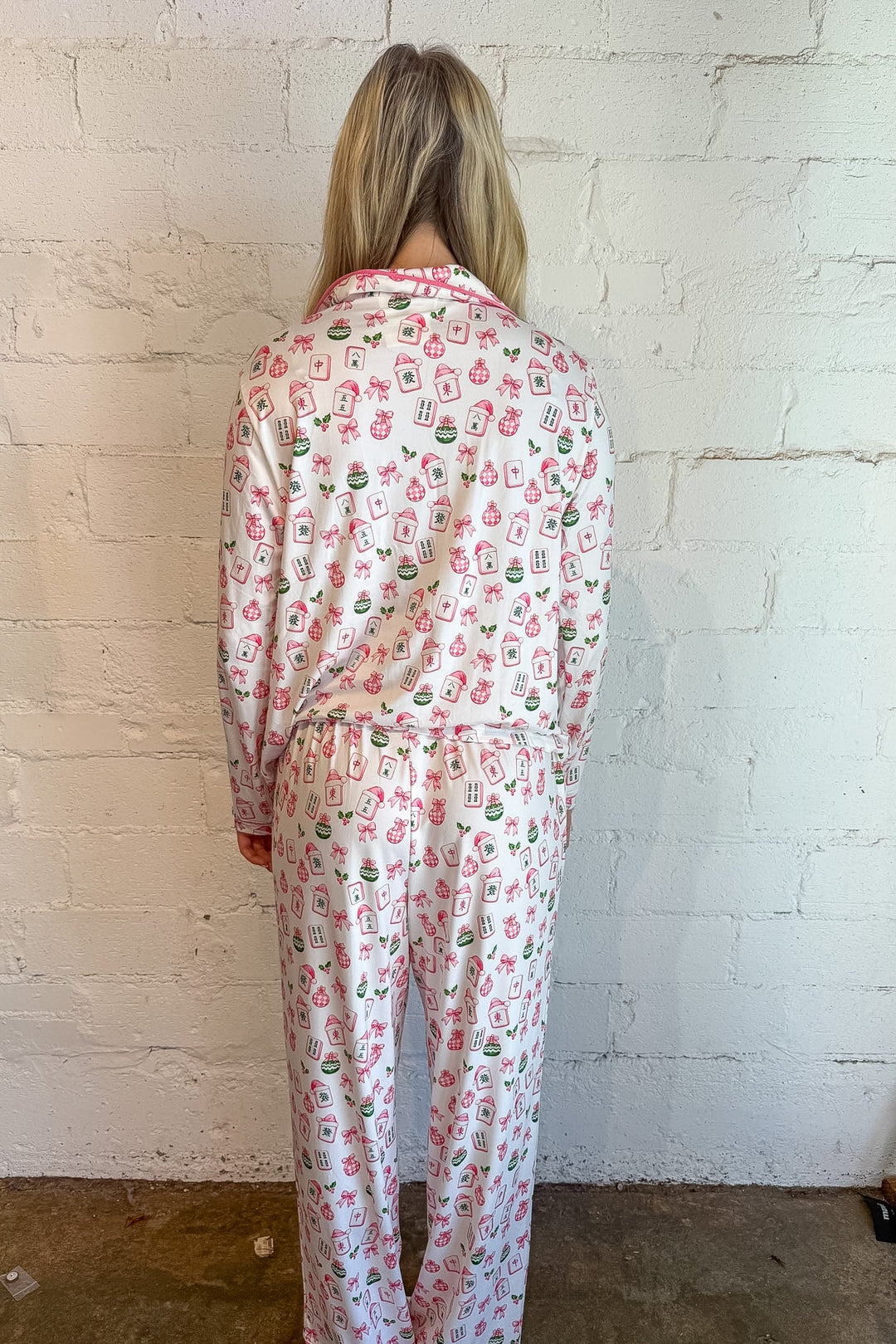 Christmas Mahjong PJ Pants, Christmas Jammies, Mahjong PJs