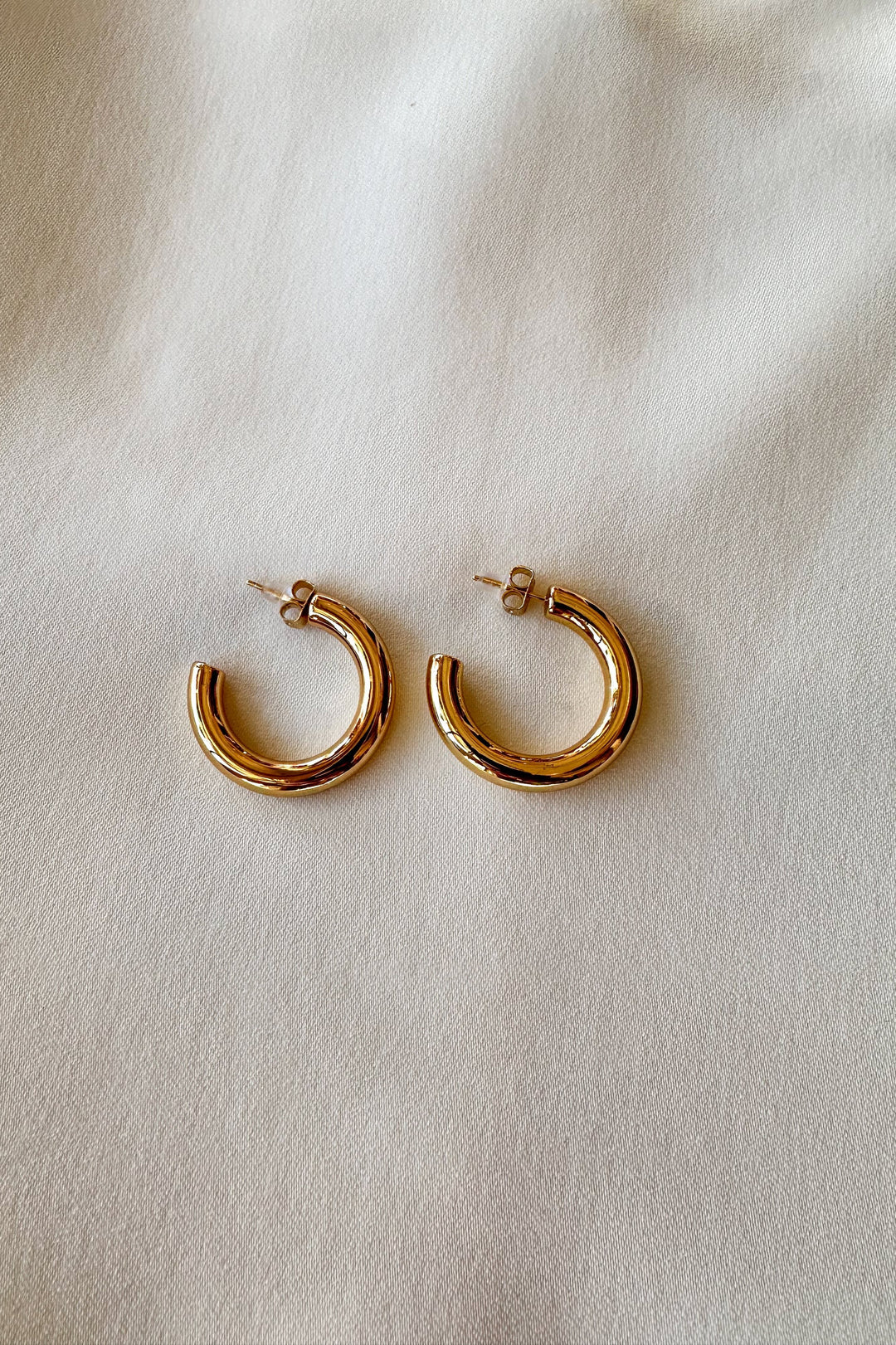 Classic Gold Hoop Earrings, Adeline Boutique, Jewelry, Earrings