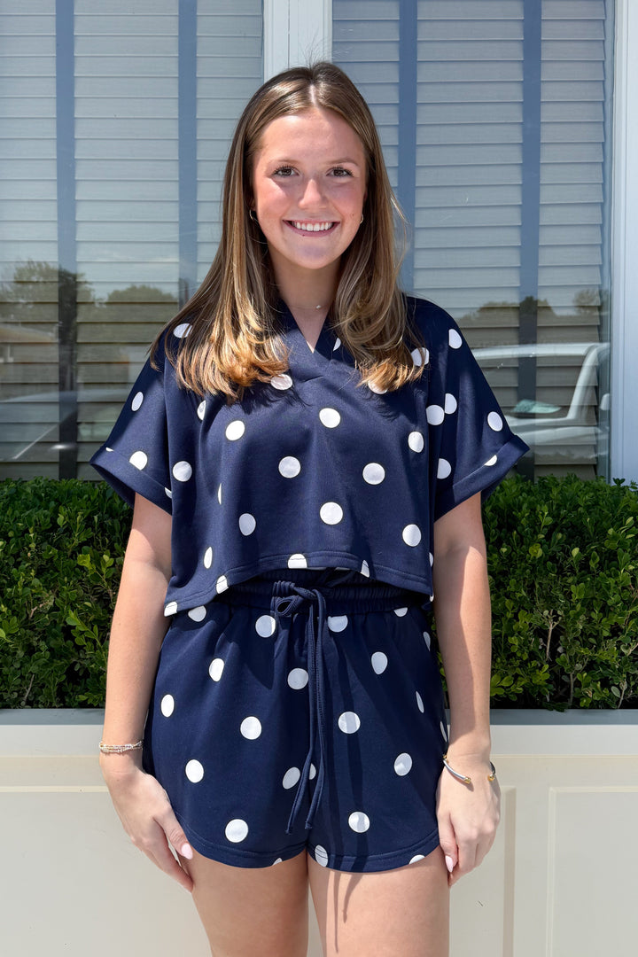 Clubhouse Polka Dot Shorts, adeline boutique, dallas boutique, boutique